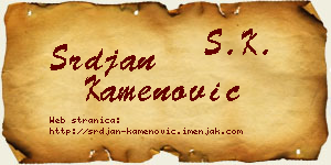 Srđan Kamenović vizit kartica
